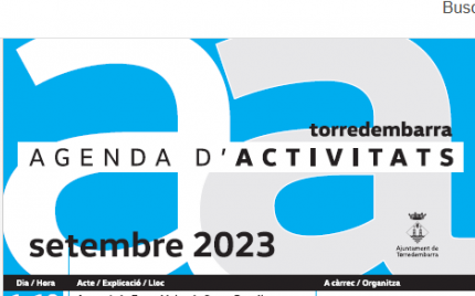 Foto: Agenda d´activitats Setembre 2023 |  Agenda Turisme Torredembarra